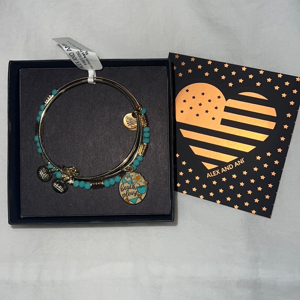 Alex and Ani beach please double set bracelet